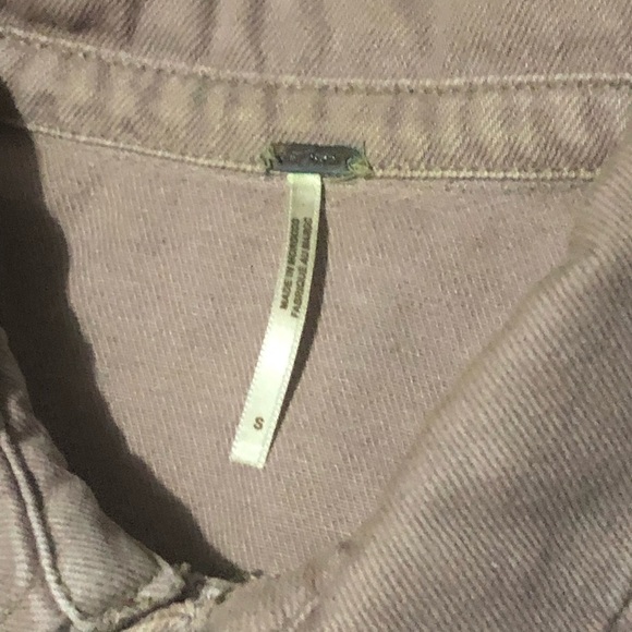 Free People Jean Jacket Women's Small Slouchy Einsenhower Denim in Terrecotta - Picture 2 of 7